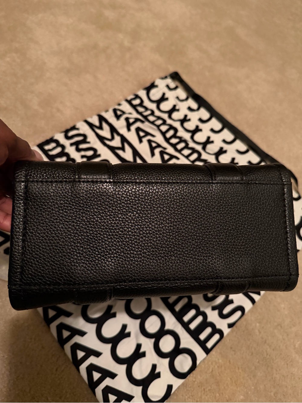 Marc Jacobs Black Pebbled Leather The Tote Bag - Picture 5 of 6